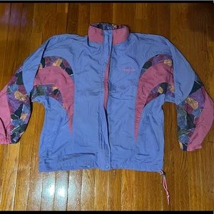 Reebok Women’s Vintage Retro Nylon Windbreaker Jacket Size Medium